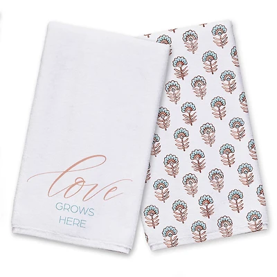 Love Grows Here Tea Towel Set