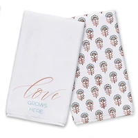 Love Grows Here Tea Towel Set