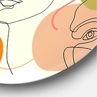 Designart - One Line Portrait of Afro American Women III