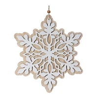 Layered Wood Snowflake Ornament Set