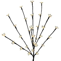 Set of 3 Pre-Lit Cherry Blossom Artificial Tree Branches 2.5' - Warm White LED Lights