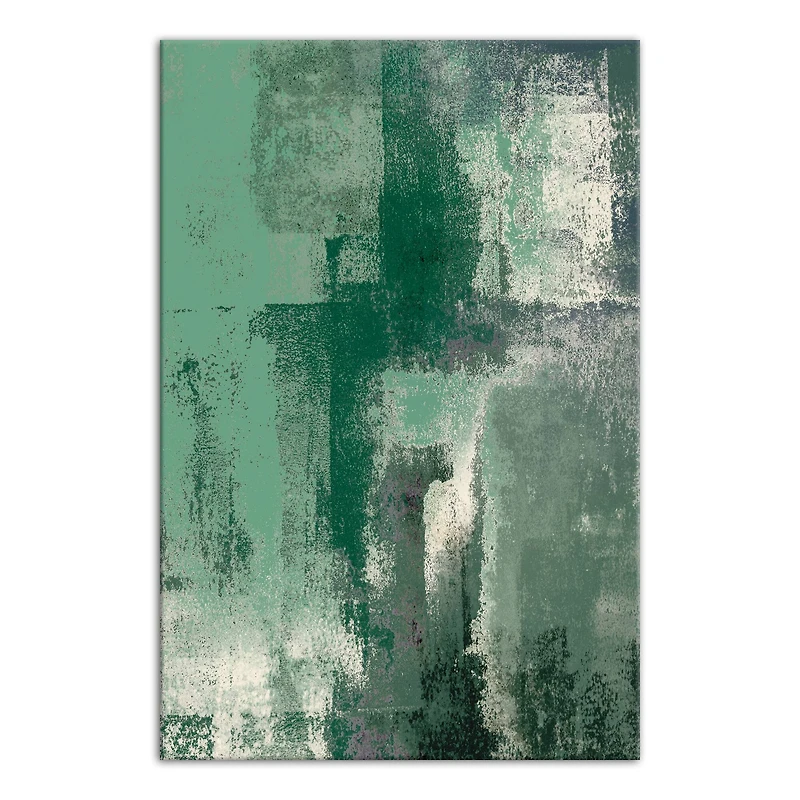 Radiant Green Abstract 24" x 36" Canvas Wall Art
