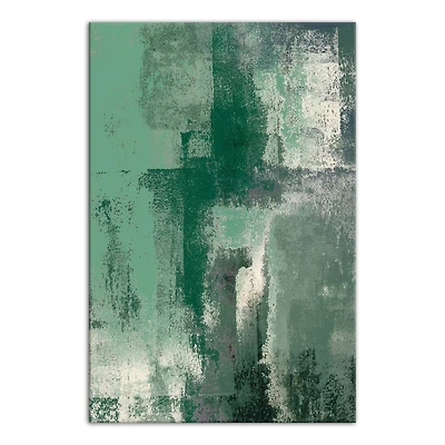 Radiant Green Abstract 24" x 36" Canvas Wall Art