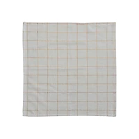 Hello Honey® Cream Square Cotton Napkins with Grid Pattern Set