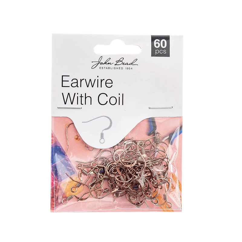 John Bead Must Have Findings 18mm Earwire with Coil