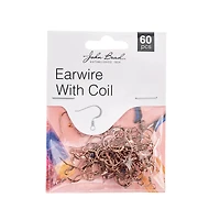 John Bead Must Have Findings 18mm Earwire with Coil