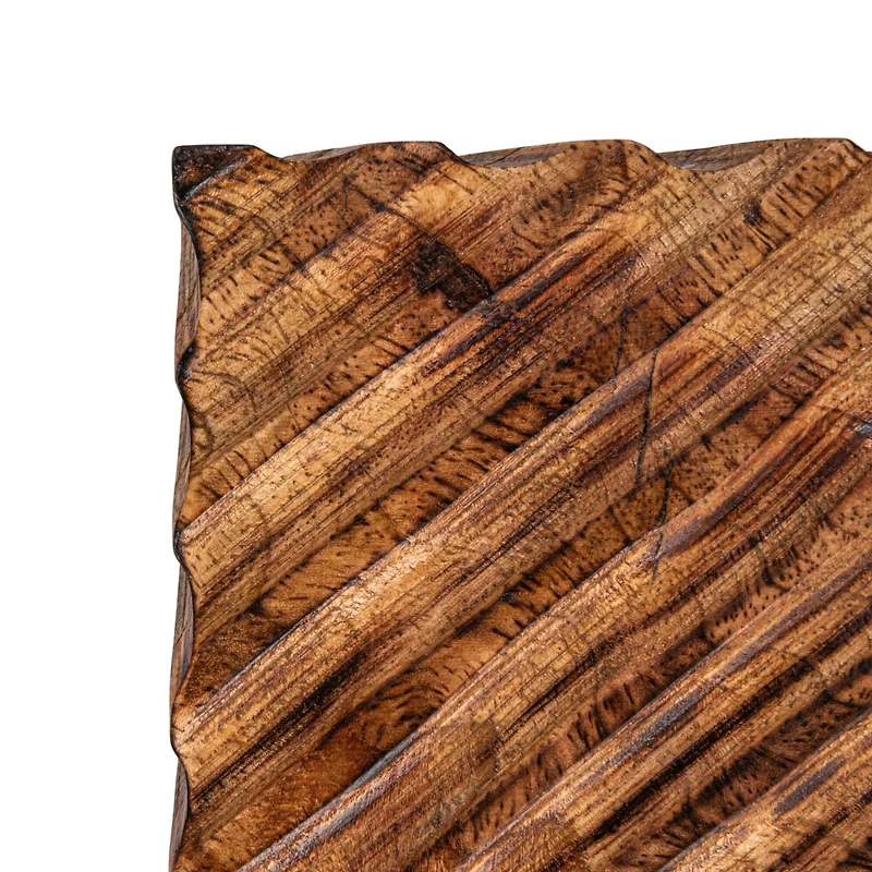 Hello Honey® Burnt Finish Hand Carved Mango Wood Nesting Box Set