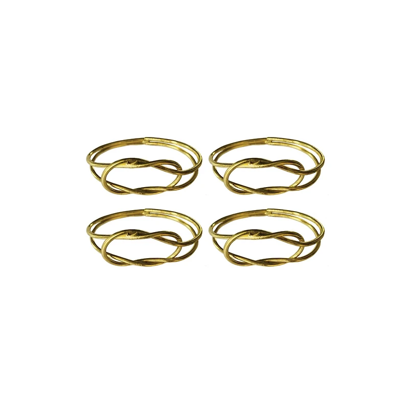 Hello Honey® Gold Metal Twisted Napkin Rings, 4ct.