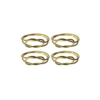 Hello Honey® Gold Metal Twisted Napkin Rings, 4ct.