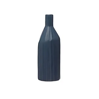 Hello Honey® 11" Navy Ceramic Bottle Vase