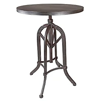 Design Toscano 25.5" Industrial Revolution Adjustable Height Side Table
