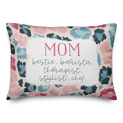 Cheetah Print Mom Throw Pillow