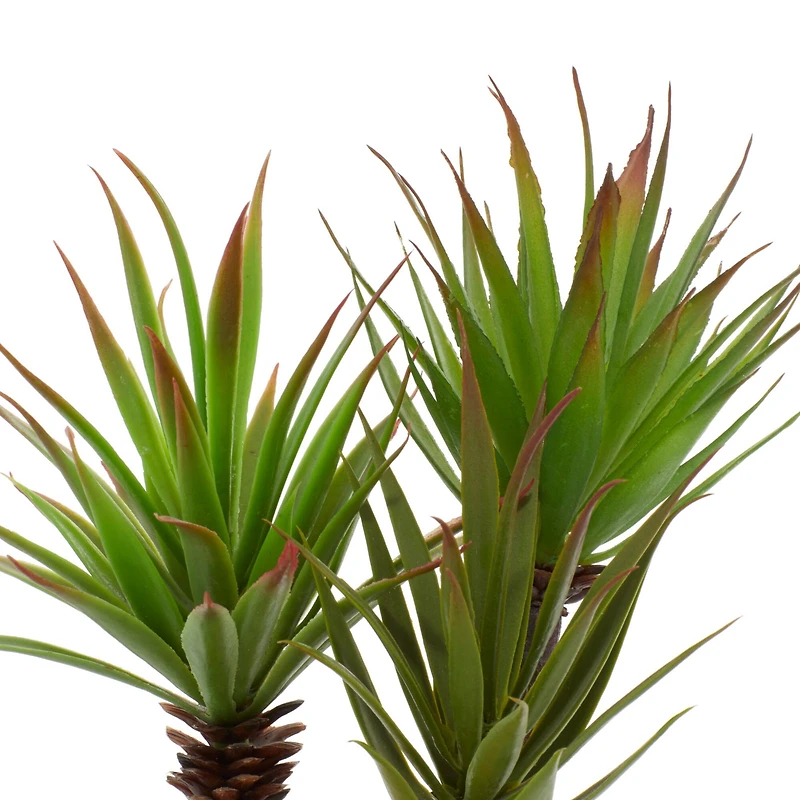 11" Contemporary Style Artificial Succulent in White Ceramic Pot