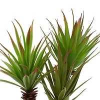 11" Contemporary Style Artificial Succulent in White Ceramic Pot