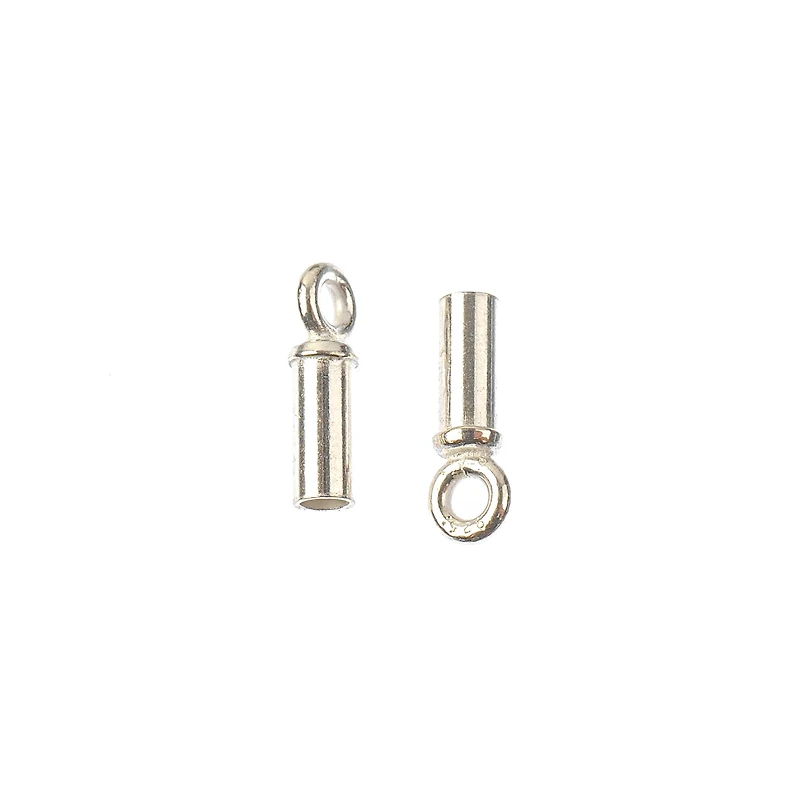 1.5mm Sterling Silver Endcap Tubes, 2ct. by Bead Landing™
