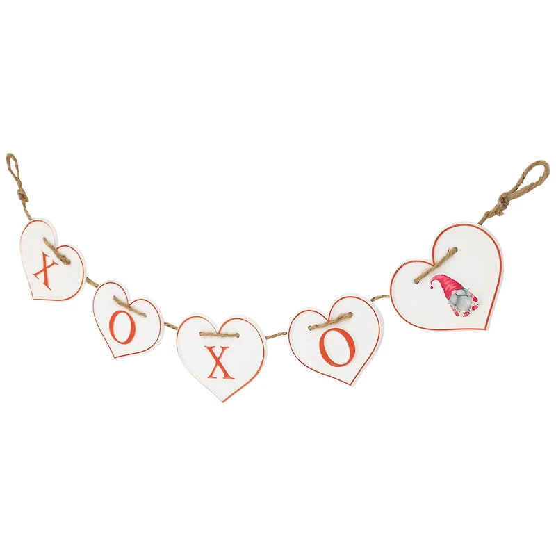32" Valentine's Day Hearts "XOXO" Metal Banner