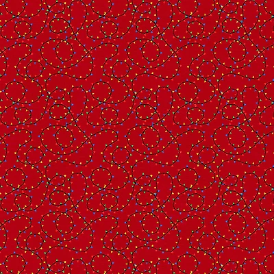 Fabric Editions Red Holiday Lights Cotton Fabric