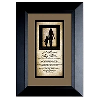 Mom Prayer Silhouettes Wood Framed Art