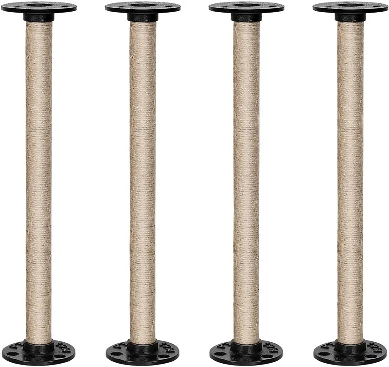 NEX™ Brown Industrial Pipe Metal Table Legs, 4ct.