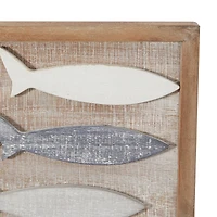 42" Gray Wood Coastal Wall Decor