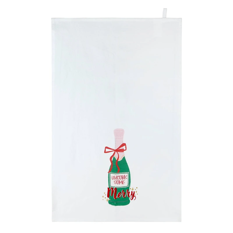 Uncork Merry Tea Towel by Makery™