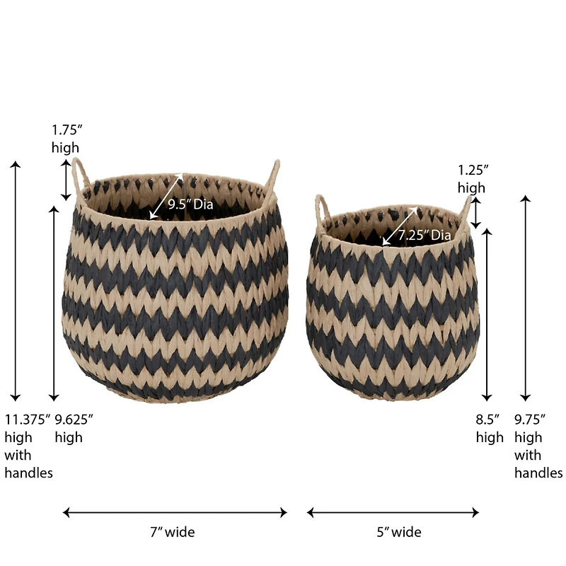 Household Essentials 12" Woven Basket Set