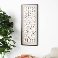 Cream Shell Wall Décor with Black Frame