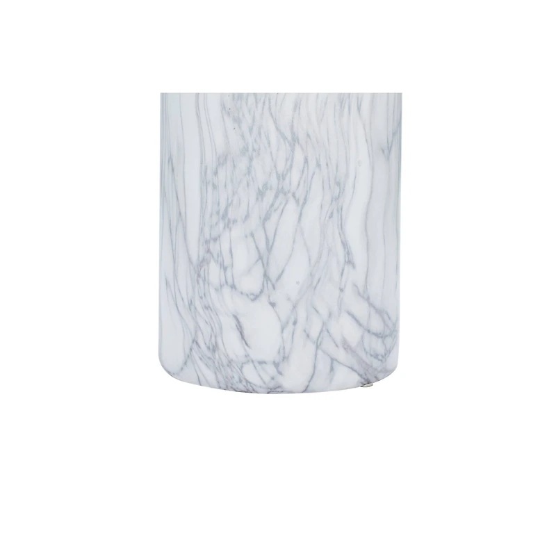 21" White Ceramic Contemporary Vase