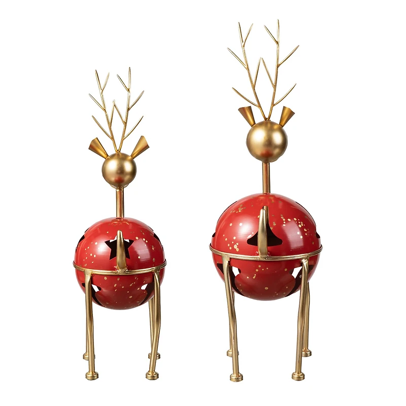 Glitzhome® Christmas Reindeer Bell Set