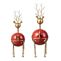 Glitzhome® Christmas Reindeer Bell Set