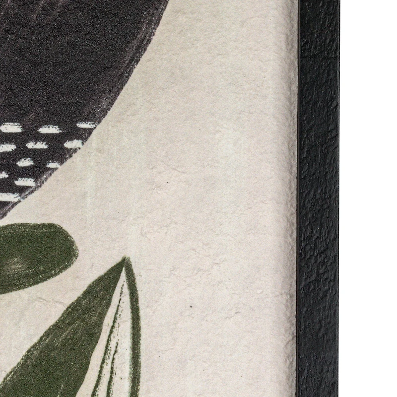 Hello Honey® Black & Cream Flowers Wood Framed Textured Wall Décor Set