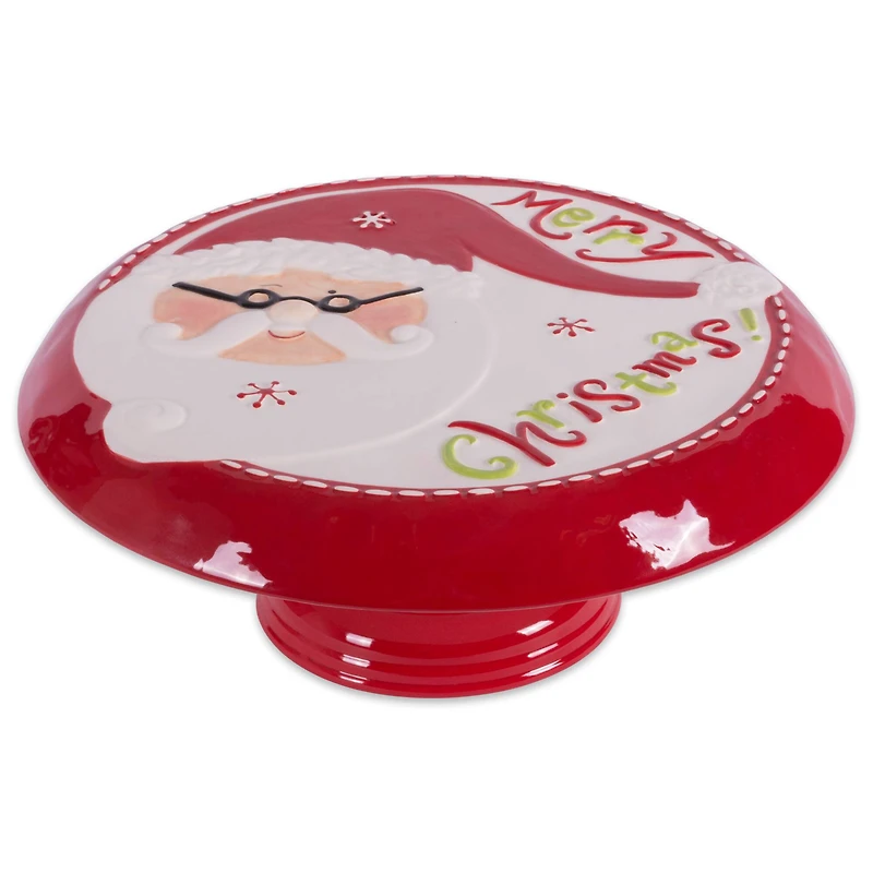 DII® Ceramic Santa Cake Plate with Stand