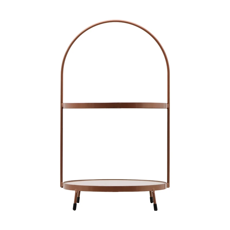 16.5" Gold & Brown 2-Tier Tray Tabletop Décor by Ashland®