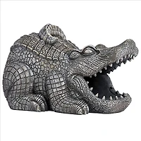 Design Toscano 10" Swamp Alligator Gutter Guardian Downspout Statue