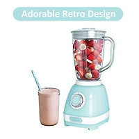 Brentwood 2 Speed Retro Blender with 50oz. Plastic Jar