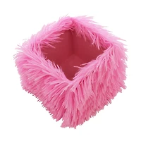 4" Pink Faux Fur Decorative Container by Ashland®