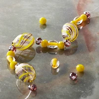 Lampwork Glass Stripe Oval Beads by Bead Landing