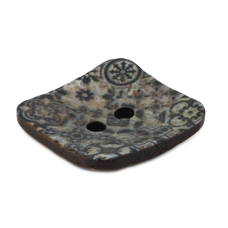 Dritz® 35mm Black Sustainable Coconut Square Button, 3ct.