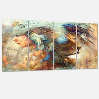 Designart - Indian Woman Collage with Lion