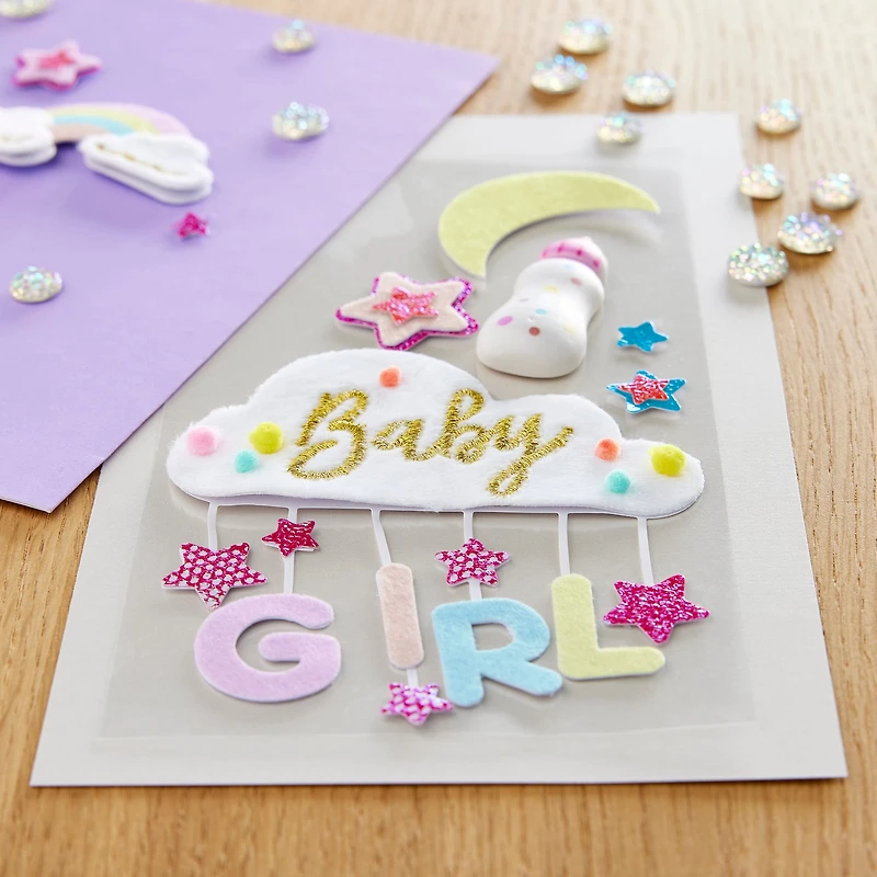 Baby Girl Cloud Dimensional Stickers by Recollections™