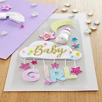 Baby Girl Cloud Dimensional Stickers by Recollections™
