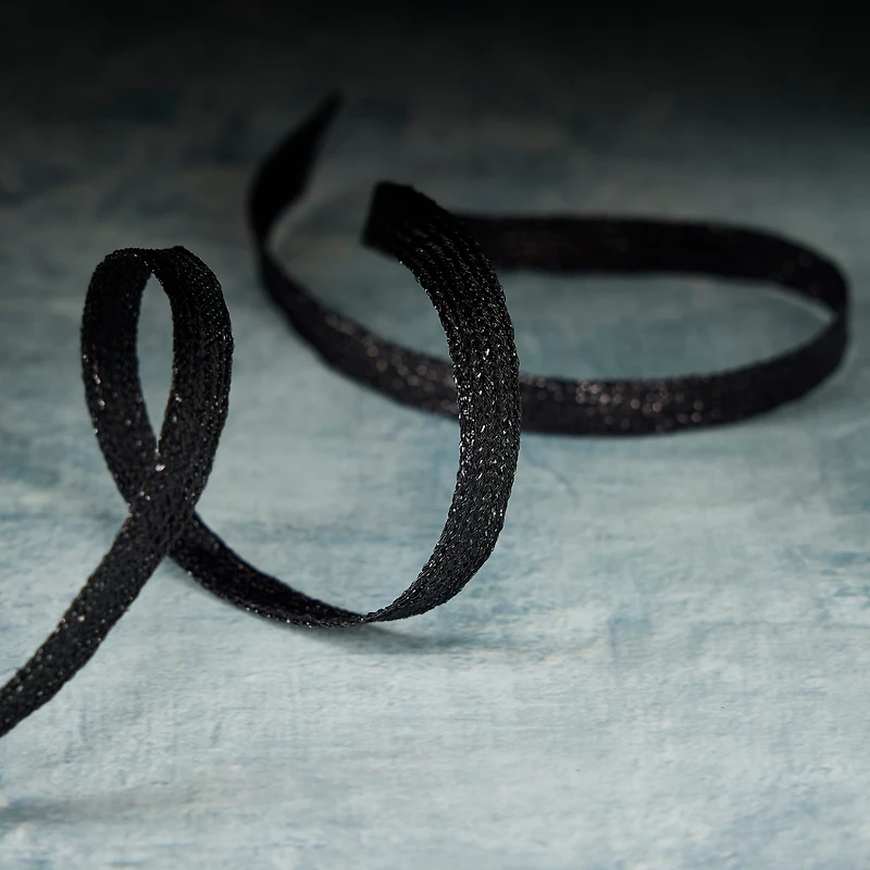 3/8" x 5yd. Black Woven Ribbon by Celebrate It™ Classic