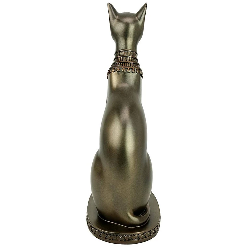 11.5" Gold Cat Goddess of Ancient Egypt Statue
