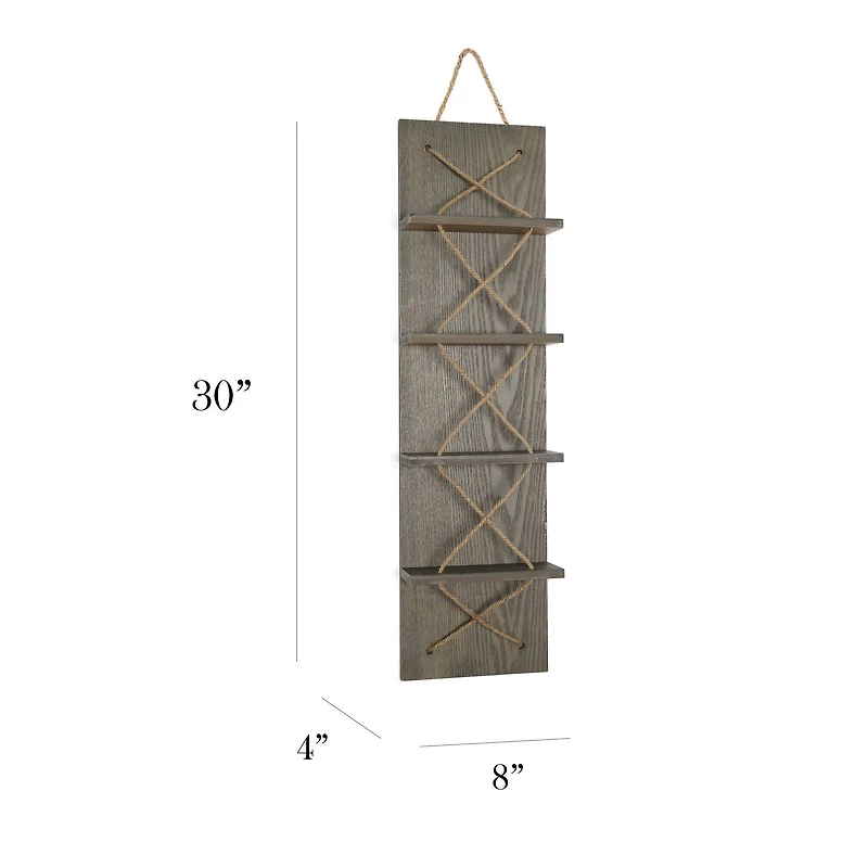 Elegant Designs 4 Bottle Vertical Wall Mounted Wine Rack