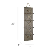 Elegant Designs 4 Bottle Vertical Wall Mounted Wine Rack
