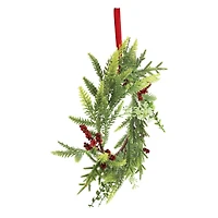 12" Mini Pine with Red Berry & Eucalyptus Wreath by Ashland®