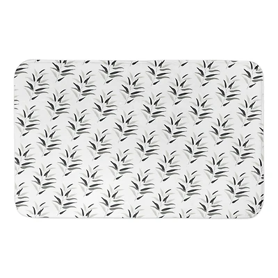 Dark Leaf Pattern 34" x 21" Bath Mat