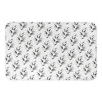 Dark Leaf Pattern 34" x 21" Bath Mat