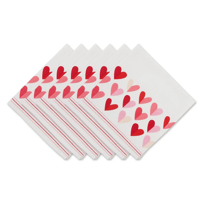 DII® Two Hearts Print Napkins, 6ct.