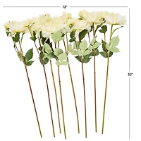32" White Dahlia Artificial Flower Stem, 8ct.